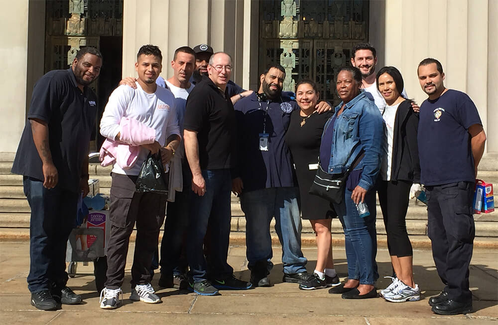 Block O'Toole & Murphy staff with Bronx County Courthouse employees - aiding Puerto Rico hurricane relief efforts