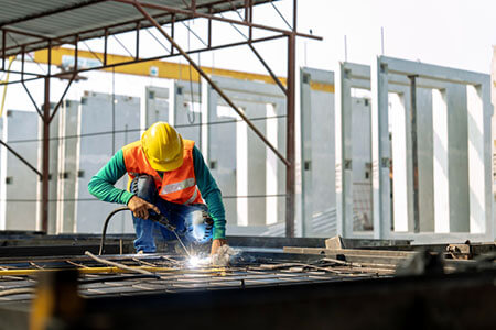 worker on construction site